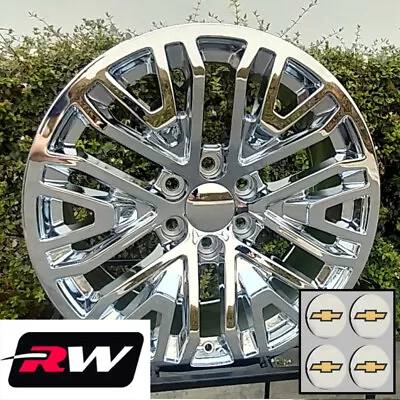 20 Inch Chevy Silverado 1500 Replica Wheels Chrome 2019 GM Accessory Rims 20x9 • $1254.01