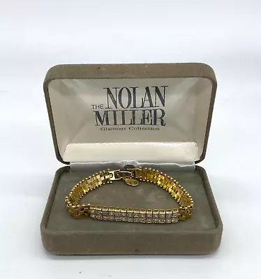 Nolan Miller Glamour Collection Tennis Bracelet Crystal Rhinestone Original Box • $42.97