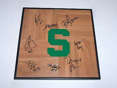 2013 MICHIGAN STATE SPARTANS Team Signed Autographed FRAMED Basketball Floor COA • $199.99