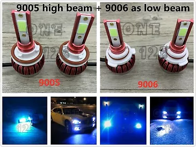 9005+9006 Combo LED Headlights Bulbs 8000k Ice Blue 45W 6000LM Kit High Low Beam • $27.99