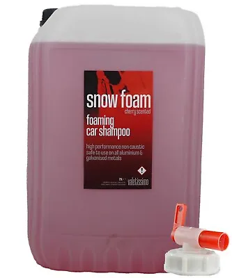 Snow Foam Wash Cherry 25L Litre Car Shampoo With Drum Tap Valetissimo • £31.99