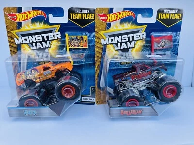 $12.99 • Buy Pair Of 2017 Hot Wheels Monster Jam Trucks - Barbarian & Jester X Ray Bodies.