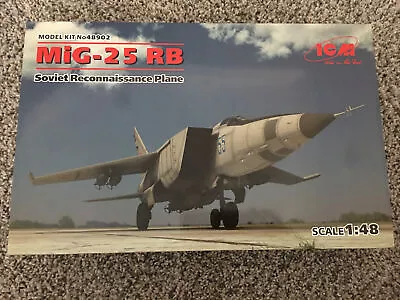 ICM 1:48 MiG-25 RBT Soviet Reconnaissance Plane Plastic Model Kit 48902 • $69.99