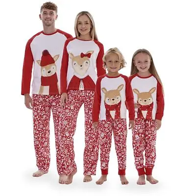 Christmas Family Matching Pyjamas XMAS Adult Kids Nightwear PJS 100% Cotton UK • £8.99