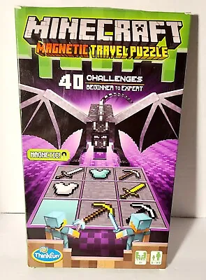 Minecraft Magnetic Travel Puzzle  40 Challenges Beginner To Expert New Open Box • $10.99