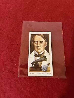 1950s 1960s Era Jacques Superchocolade THOMAS EDISON Card #17. Card G-VG Cond. • $2