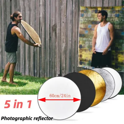 60cm - 5in1 Multi Photo Disc Collapsible Light Reflector Photography Studio 24  • $13.99