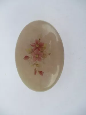 Vintage Hinged George Good Oval Alabaster Jewelry Trinket Box Made In ITALY • $14.99