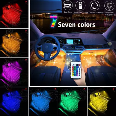 4pcs Motorcycle RGB LED Neon Under Glow Lights Strip LED Car Decorative Light • $14.99