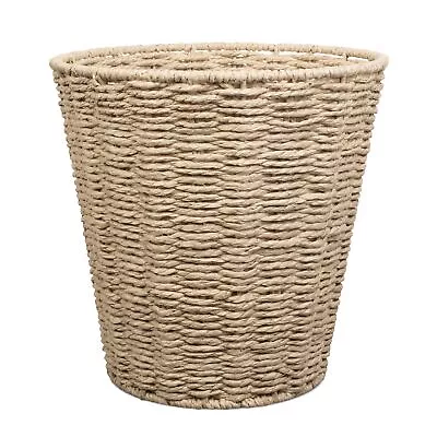 Round Waste Paper Basket Bin Rubbish Trash Bin For Bedroom Bathroom Office • £12.99