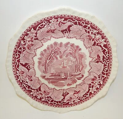 Vintage Mason's Vista Pink Red Ironstone 8  Plate • $11.99