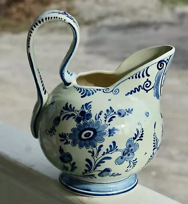 Vintage DELFT Blue & White MILK PITCHER Holland • $9.99