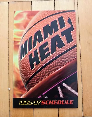 1996 - 97 Miami Heat Nba Pocket Schedule Basketball Sked • $2.99