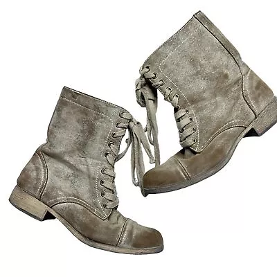Women's Padraig Combat Style Distressed Military Boots Size 8 • $19.98