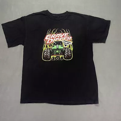Grave Digger Mens T Shirt Large Black 2018 Monster Jam As Big As It Gets Rally • $10