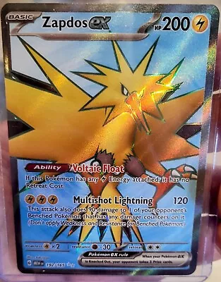 Pokémon TCG Zapdos Ex Scarlet & Violet-151 192/165 Holo Ultra Rare • $0.01