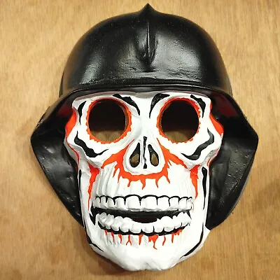 Vtg 70's NOS ~ Collegeville Skull And Helmet Halloween Mask German Kaiser Helmet • $69.99