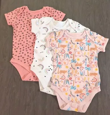 MATALAN Baby Girls 12-18 Months Short Sleeved Vests (A457 • £1.70