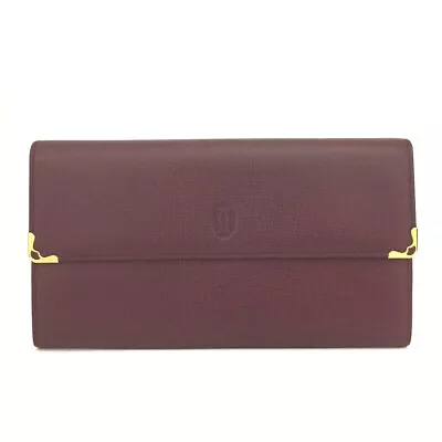 Must De Cartier Leather Long Bifold Wallet/1Y0234 • $1