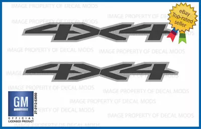 Set Of 2 - 4x4 Decals Stickers Parts Chevy Silverado Gray Side GM Colorado FG5A2 • $23.96