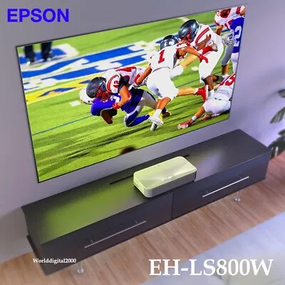 Epson EH-LS800W 3LCD Laser 4K Projector 4000 Lu Android TV 2.1ch Yamaha Speaker • $2569