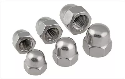 £1.59 • Buy DOME NUTS TO FIT METRIC BOLTS M3,4,5,6,8,10,12,16mm A2 STAINLESS STEEL ACORN NUT