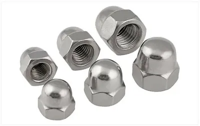 DOME NUTS TO FIT METRIC BOLTS M34568101216mm A2 STAINLESS STEEL ACORN NUT • £1.85