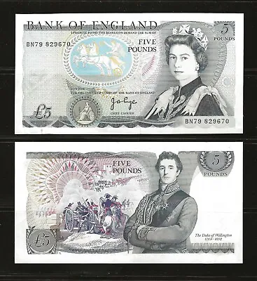 GREAT BRITAIN 5 Pounds 1973 ENGLAND P-378b B336 Page Orig. AUNC QEII Note • $26