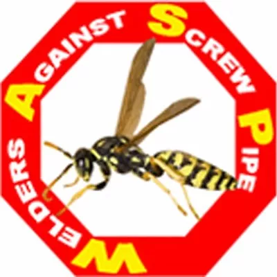 Wasp-welders-against-screw-pipe-sticker CP-1 • $0.99