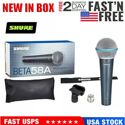 For Shure Beta 58A Supercardioid Dynamic Vocal Microphone - US Fast Shipping • $38.89