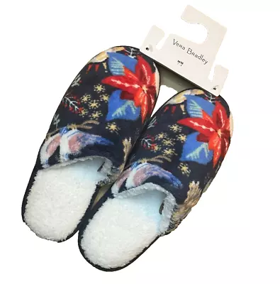 Vera Bradley WINTER FOREST Cozy Fleece Slippers Medium- New • $24.99