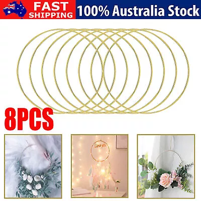 8PCS 30CM Metal Dream Catcher Round Macrame Ring Hoop Crafts Making Home Decor • $14.99