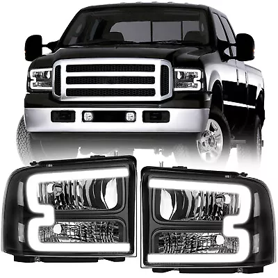 For 2005-2007 Ford F250 F350 F450 F550 Super Duty W/LED DRL Headlights LH+RH Set • $79.99