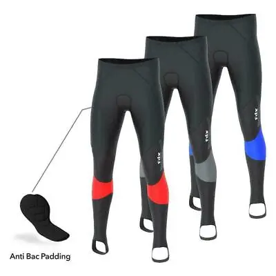  Men's Cycling Tights Thermodream Padded Long Pants Windproof Bike Leggings Uk • £20.99