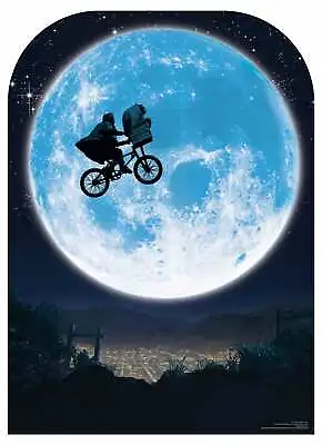 ET Full Moon Bike Flight Scene Setter Cardboard Cutout E.T Movie Backdrop Party • $42.92