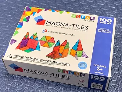 Special Edition-Magna Tiles 100-Piece Clear Colors Magnetic Building Tiles NIBOX • $79