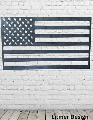 American Flag Metal Sign 24in By 14.5in Made Out Of 14 Gauge Metal • $40