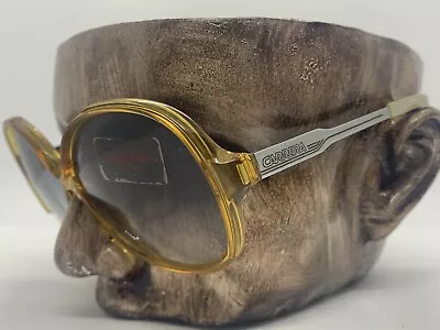 Super Vintage Carrera  Sunglasses Silver Yellow NOS Frame Austria Mod 5553/20 • $215