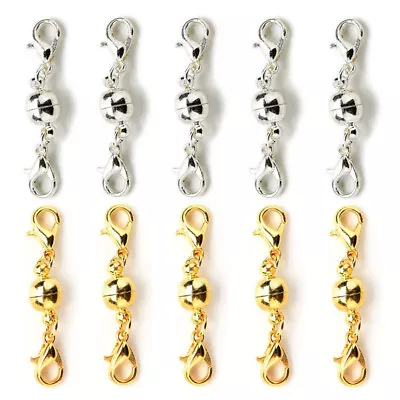 £4.18 • Buy 10Pcs Magnetic Clasps Strong Silver Gold Plated For Necklace Jewelry Making  Fn