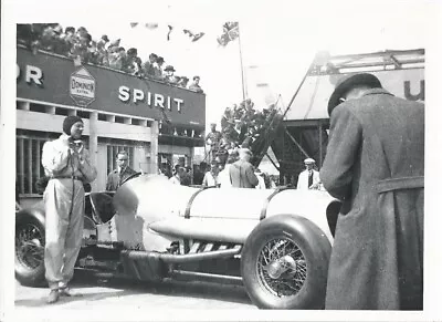 NAPIER RAILTON AND JOHN COBB? AT BROOKLANDS 1930s B/W PHOTOGRAPH • £8.99