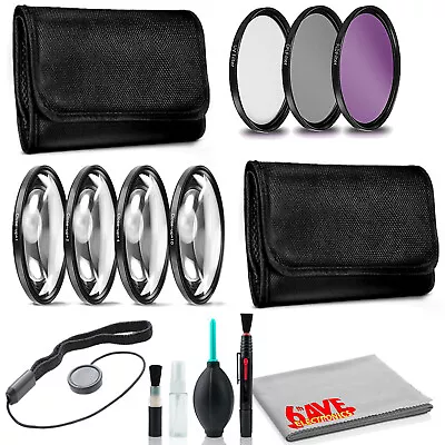 82mm Filter Kit Bundle With Close Up Lens Set Cleaning Kit And More • $59.23