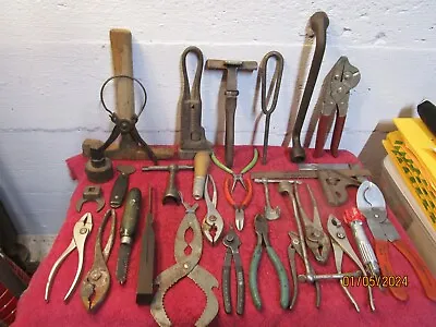 Large Lot Vintage Hand Tools Pliers Wrench Farm Tools Free Ship Shop Garage • $46.99