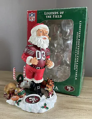 $95 • Buy SAN FRANCISCO 49ers Running Back Santa Claus Christmas NFL Bobblehead NIB!
