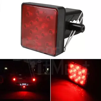 Red Len Running Brake Tow Hitch Cover Light For Truck Trailer Pickup 2  Receiver • $17.36