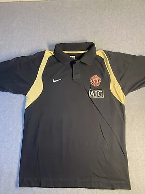 MANCHESTER UNITED Nike  Polo Football Shirt Large Mens Soccer Polo • $24.99