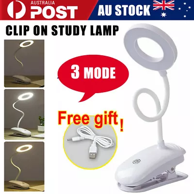 18 LED USB Clamp Clip On Flexible Desk Light Bed Reading Table Study Night Lamp • $13.70