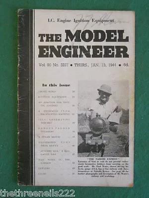 MODEL ENGINEER - WAR WORK IN GARAGE - 13 Jan 1944 Vol 90 #2227 • £5.49