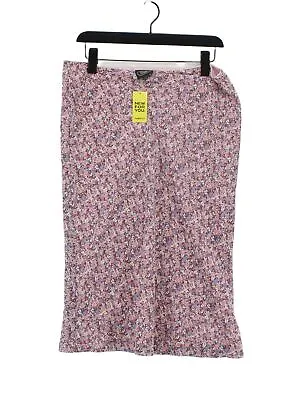 Laura Ashley Women's Midi Skirt UK 10 Pink Floral 100% Other Midi A-Line • £8.40