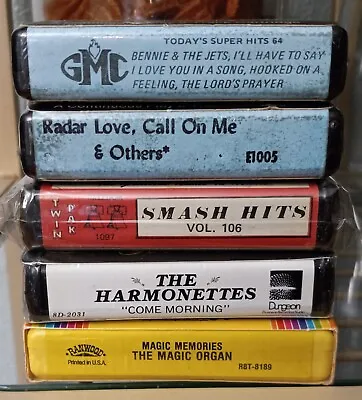 Lot Of 5 Vintage 8-Track Cartridge Tapes  Various Artists 4 Sealed • $4.99