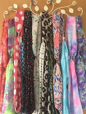 Long Pattern Chiffon Scarves With Magnetic Clasp By Artydee Creations • £13.99